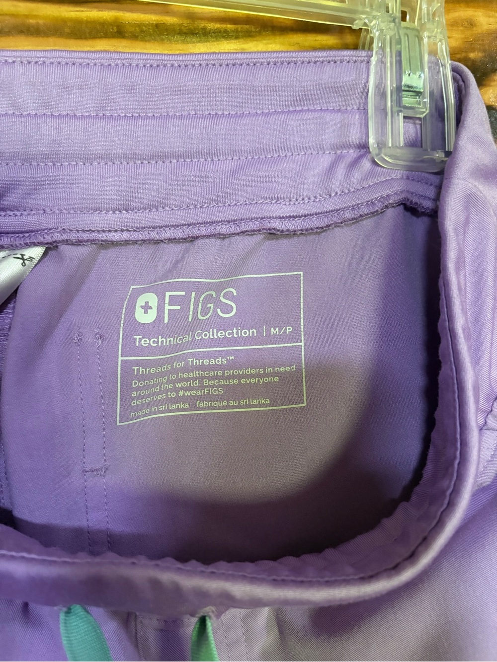 Figs Light Purple Scrub Set with Jogger Pants - Picture 3 of 4